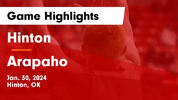 Hinton  vs Arapaho  Game Highlights - Jan. 30, 2024