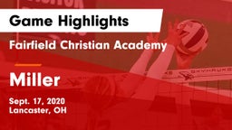 Fairfield Christian Academy  vs Miller Game Highlights - Sept. 17, 2020