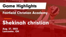 Fairfield Christian Academy  vs Shekinah christian Game Highlights - Aug. 27, 2022
