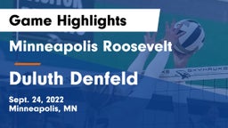 Minneapolis Roosevelt  vs Duluth Denfeld Game Highlights - Sept. 24, 2022