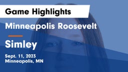 Minneapolis Roosevelt  vs Simley  Game Highlights - Sept. 11, 2023