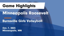 Minneapolis Roosevelt  vs Burnsville  Girls Volleyball Game Highlights - Oct. 7, 2023
