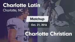 Matchup: Charlotte Latin vs. Charlotte Christian 2016