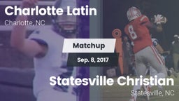 Matchup: Charlotte Latin vs. Statesville Christian  2017