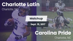 Matchup: Charlotte Latin vs. Carolina Pride  2017