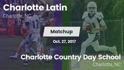 Matchup: Charlotte Latin vs. Charlotte Country Day School 2017