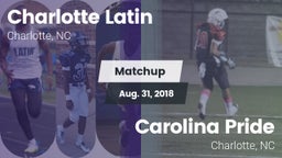 Matchup: Charlotte Latin vs. Carolina Pride  2018