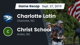 Recap: Charlotte Latin  vs. Christ School 2019