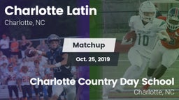 Matchup: Charlotte Latin vs. Charlotte Country Day School 2019