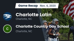 Recap: Charlotte Latin  vs. Charlotte Country Day School 2020