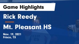 Rick Reedy  vs Mt. Pleasant HS Game Highlights - Nov. 19, 2021