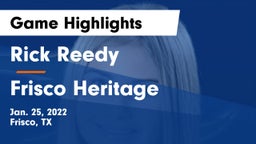 Rick Reedy  vs Frisco Heritage  Game Highlights - Jan. 25, 2022