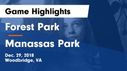 Forest Park  vs Manassas Park Game Highlights - Dec. 29, 2018