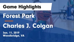 Forest Park  vs Charles J. Colgan Game Highlights - Jan. 11, 2019