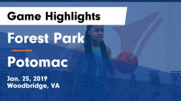 Forest Park  vs Potomac  Game Highlights - Jan. 25, 2019