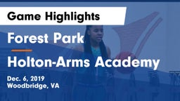 Forest Park  vs Holton-Arms Academy Game Highlights - Dec. 6, 2019