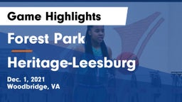 Forest Park  vs Heritage-Leesburg Game Highlights - Dec. 1, 2021