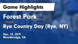 Forest Park  vs Rye Country Day (Rye, NY) Game Highlights - Dec. 13, 2019