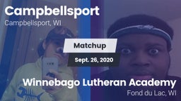 Matchup: Campbellsport High vs. Winnebago Lutheran Academy  2020