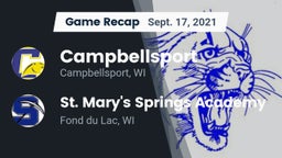 Recap: Campbellsport  vs. St. Mary's Springs Academy  2021