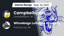 Recap: Campbellsport  vs. Winnebago Lutheran Academy  2021