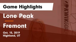 Lone Peak  vs Fremont   Game Highlights - Oct. 15, 2019