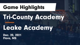 Tri-County Academy  vs Leake Academy  Game Highlights - Dec. 20, 2021