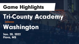 Tri-County Academy  vs Washington  Game Highlights - Jan. 28, 2022