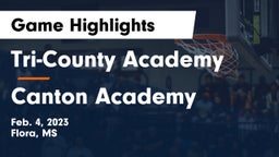 Tri-County Academy  vs Canton Academy  Game Highlights - Feb. 4, 2023