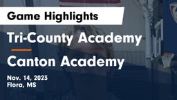 Tri-County Academy  vs Canton Academy  Game Highlights - Nov. 14, 2023