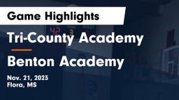Tri-County Academy  vs Benton Academy Game Highlights - Nov. 21, 2023