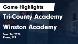 Tri-County Academy  vs Winston Academy  Game Highlights - Jan. 26, 2024