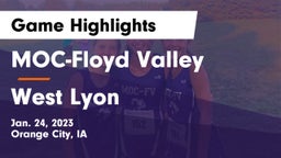 MOC-Floyd Valley  vs West Lyon  Game Highlights - Jan. 24, 2023