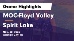 MOC-Floyd Valley  vs Spirit Lake  Game Highlights - Nov. 30, 2023