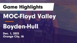 MOC-Floyd Valley  vs Boyden-Hull  Game Highlights - Dec. 1, 2023