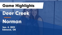 Deer Creek  vs Norman  Game Highlights - Jan. 4, 2022