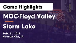MOC-Floyd Valley  vs Storm Lake  Game Highlights - Feb. 21, 2022
