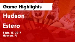 Hudson  vs Estero  Game Highlights - Sept. 13, 2019