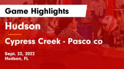 Hudson  vs Cypress Creek  - Pasco co Game Highlights - Sept. 23, 2022