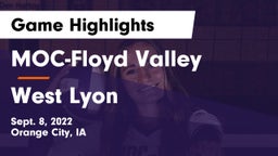 MOC-Floyd Valley  vs West Lyon  Game Highlights - Sept. 8, 2022