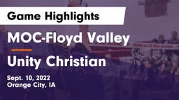 MOC-Floyd Valley  vs Unity Christian  Game Highlights - Sept. 10, 2022