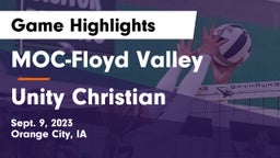 MOC-Floyd Valley  vs Unity Christian  Game Highlights - Sept. 9, 2023