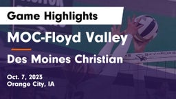 MOC-Floyd Valley  vs Des Moines Christian  Game Highlights - Oct. 7, 2023