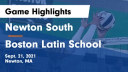Newton South  vs Boston Latin School Game Highlights - Sept. 21, 2021