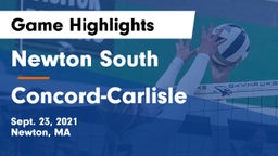 Newton South  vs Concord-Carlisle  Game Highlights - Sept. 23, 2021