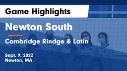 Newton South  vs Cambridge Rindge & Latin  Game Highlights - Sept. 9, 2022