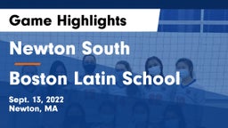 Newton South  vs Boston Latin School Game Highlights - Sept. 13, 2022