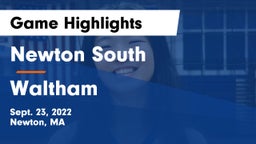 Newton South  vs Waltham  Game Highlights - Sept. 23, 2022