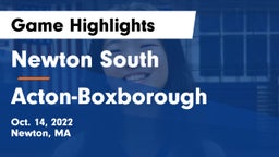 Newton South  vs Acton-Boxborough  Game Highlights - Oct. 14, 2022