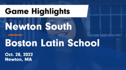 Newton South  vs Boston Latin School Game Highlights - Oct. 28, 2022